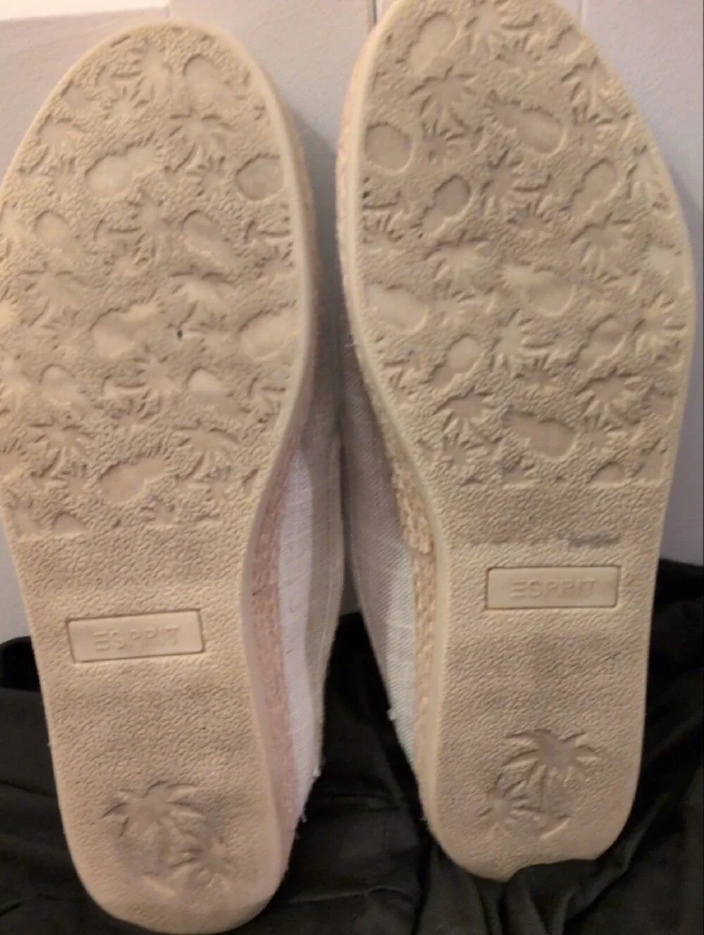 Esprit Cream Slip-On Espadrille Loafers
